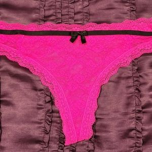 Censored Size 12 Pink Lace Thong